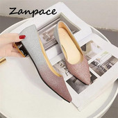 ZANPACE Proljetne cipele s platformom Jesenske ženske cipele na nisku potpeticu za vjenčanje Bing Plitke ženske cipele na ravne cipele