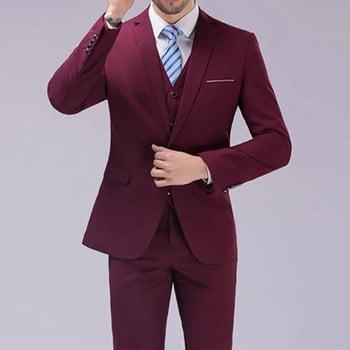 2023 Famous Brand Blazers Wedding Groom Plus Size S- 5XL 3 τεμάχια σακάκι γιλέκο Παντελόνι Slim Fit Business Casual κοστούμι σμόκιν