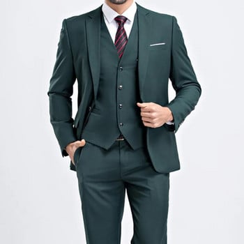 2023 Famous Brand Blazers Wedding Groom Plus Size S- 5XL 3 τεμάχια σακάκι γιλέκο Παντελόνι Slim Fit Business Casual κοστούμι σμόκιν