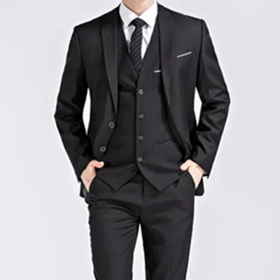 2023 Poznati brend Muški sakoi Vjenčanje mladoženje Plus veličina S- 5XL 3 komada Jakna Prsluk Hlače Slim Fit Business Casual Tuxedo Komplet odijela