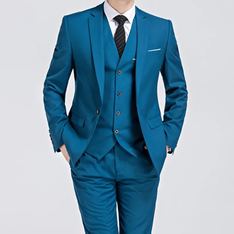 2023 Poznati brend Muški sakoi Vjenčanje mladoženje Plus veličina S- 5XL 3 komada Jakna Prsluk Hlače Slim Fit Business Casual Tuxedo Komplet odijela