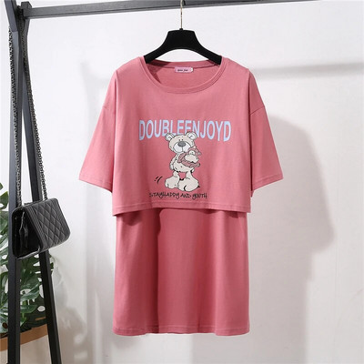 Rasedate lühikeste varrukatega rinnaga toitmise T-särk imetavatele emadele Suveriided Naistele Koduriided 2108