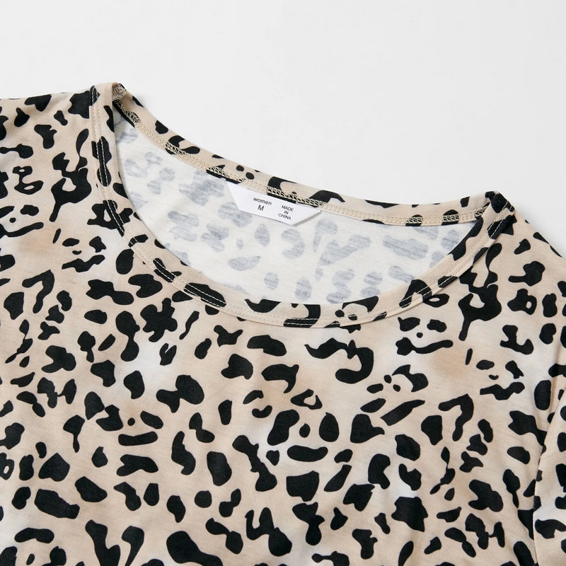 Modna ženska odjeća za trudnice Mommy dugih rukava s leopard printom Patchwork Nursingg Majica kratkih rukava Gornja bluza za dojenje Novo