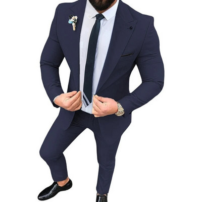 Biznesa kāzu kostīmi vīriešiem liela izmēra jaka, kleita, bleizeri, trīsdaļīgs uzvalks, mētelis, veste, veste, bikses, bikses,