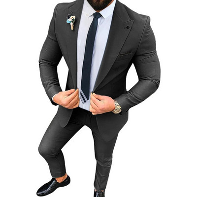 Biznesa kāzu kostīmi vīriešiem liela izmēra jaka, kleita, bleizeri, trīsdaļīgs uzvalks, mētelis, veste, veste, bikses, bikses,