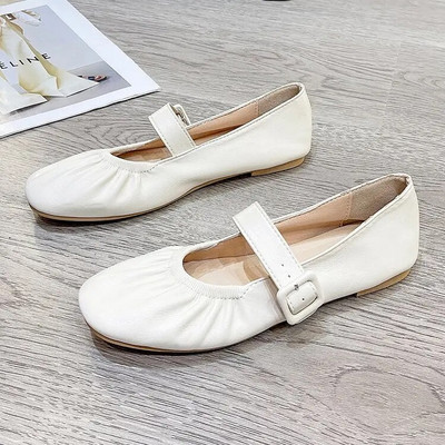 Ženske balerinke Mekane balerinke za žene Ležerne cipele s kopčom Remen Retro Mary Janes cipele Princess Zapatos Mujer 1207N