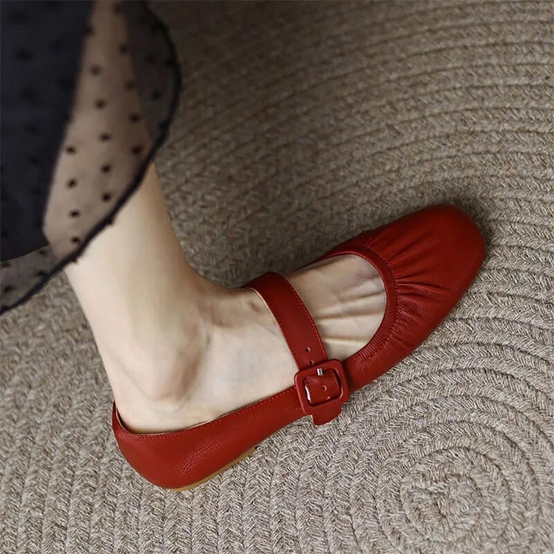 Ženske balerinke Mekane balerinke za žene Ležerne cipele s kopčom Remen Retro Mary Janes cipele Princess Zapatos Mujer 1207N