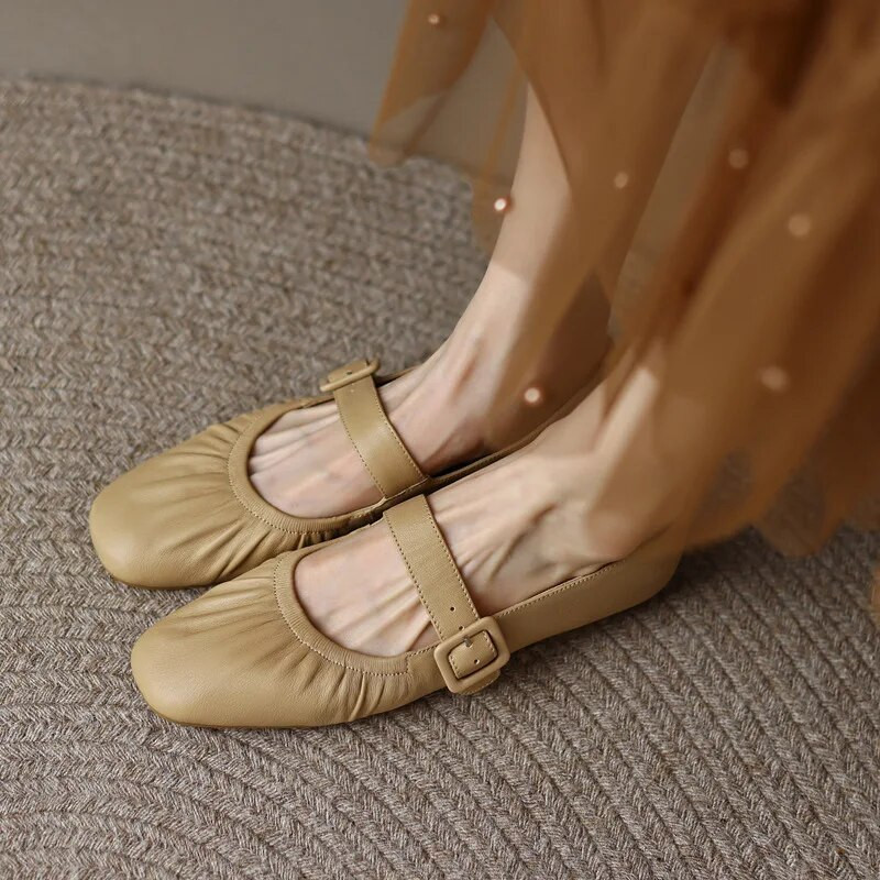 Ženske balerinke Mekane balerinke za žene Ležerne cipele s kopčom Remen Retro Mary Janes cipele Princess Zapatos Mujer 1207N