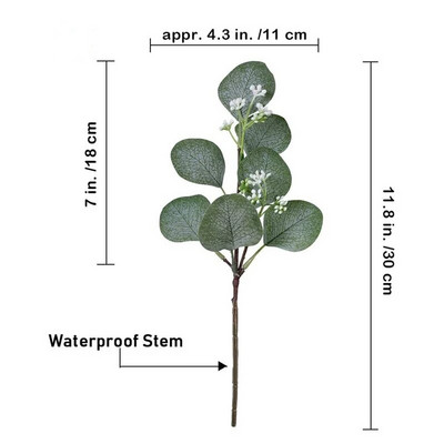 Buket zelenog umjetnog lišća eukaliptusa Lažno cvijeće za uređenje doma Božić Nova godina 2023. Girlanda Poklon Ukrasi Dodaci
