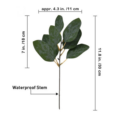 Buket zelenog umjetnog lišća eukaliptusa Lažno cvijeće za uređenje doma Božić Nova godina 2023. Girlanda Poklon Ukrasi Dodaci