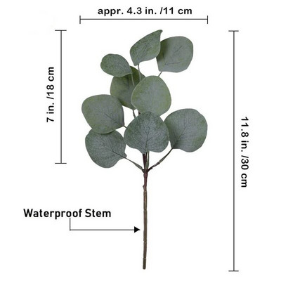 Buket zelenog umjetnog lišća eukaliptusa Lažno cvijeće za uređenje doma Božić Nova godina 2023. Girlanda Poklon Ukrasi Dodaci