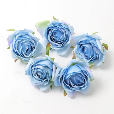 5gab. Zila mākslīgo ziedu maisījums Galva kāzu dekorēšanai Mājas dekorēšana DIY dzimšanas dienas vēstules Ziemassvētku vainags Amatniecība Viltus zieds