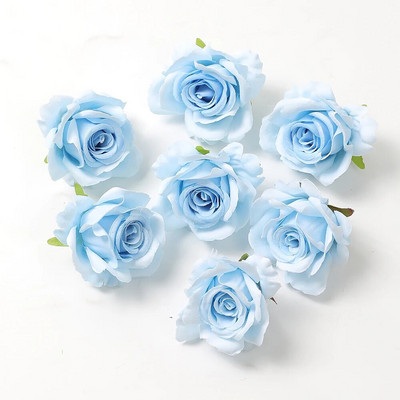 5gab. Zila mākslīgo ziedu maisījums Galva kāzu dekorēšanai Mājas dekorēšana DIY dzimšanas dienas vēstules Ziemassvētku vainags Amatniecība Viltus zieds