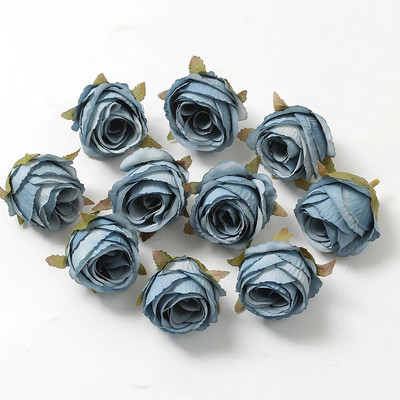 5gab. Zila mākslīgo ziedu maisījums Galva kāzu dekorēšanai Mājas dekorēšana DIY dzimšanas dienas vēstules Ziemassvētku vainags Amatniecība Viltus zieds