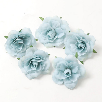 5gab. Zila mākslīgo ziedu maisījums Galva kāzu dekorēšanai Mājas dekorēšana DIY dzimšanas dienas vēstules Ziemassvētku vainags Amatniecība Viltus zieds