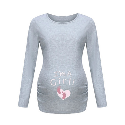 Ženska majica s tunikom za trudnice Mama Clothes Laskava majica kratkih rukava s dugim rukavima i širokim izrezom sa strane, ležerna jednobojna odjeća