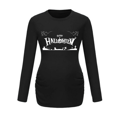 Ženska majica s tunikom za trudnice Mama Clothes Laskava majica kratkih rukava s dugim rukavima i širokim izrezom sa strane, ležerna jednobojna odjeća