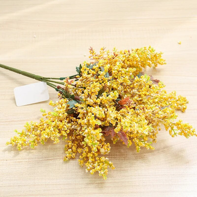 Skaisti mākslīgie putu ziedi kāzu pušķi Aksesuāri Mājas Ziemassvētki Augstas kvalitātes apdare Dzīvojamās istabas rudens viltus augs