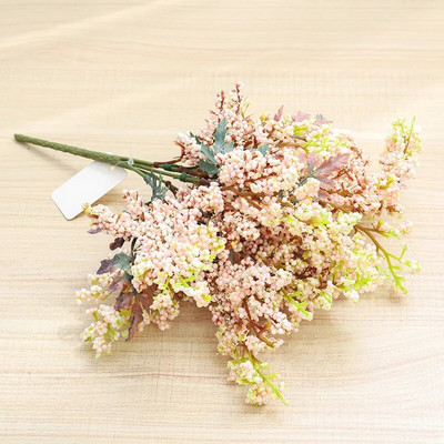 Skaisti mākslīgie putu ziedi kāzu pušķi Aksesuāri Mājas Ziemassvētki Augstas kvalitātes apdare Dzīvojamās istabas rudens viltus augs