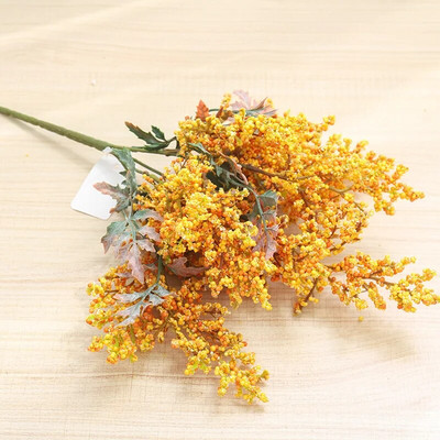 Skaisti mākslīgie putu ziedi kāzu pušķi Aksesuāri Mājas Ziemassvētki Augstas kvalitātes apdare Dzīvojamās istabas rudens viltus augs