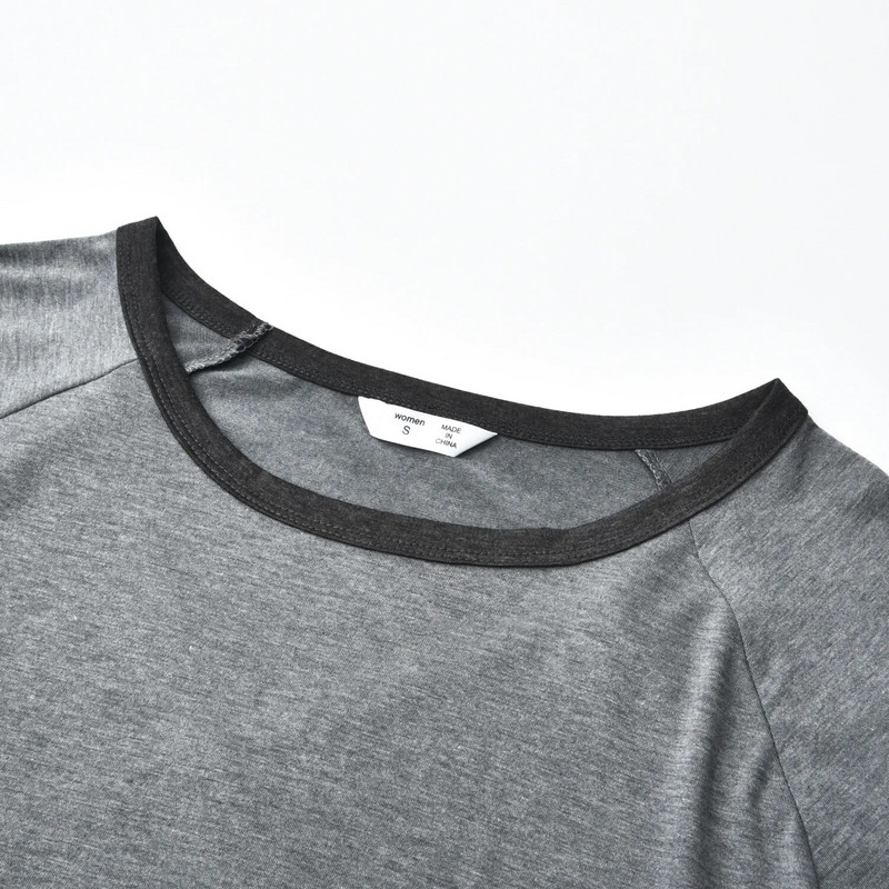 Nova ženska majica kratkih rukava za trudnice i dojenje Odjeća za trudnice O-izrez Jednobojne majice dugih rukava Odjeća za dojenje