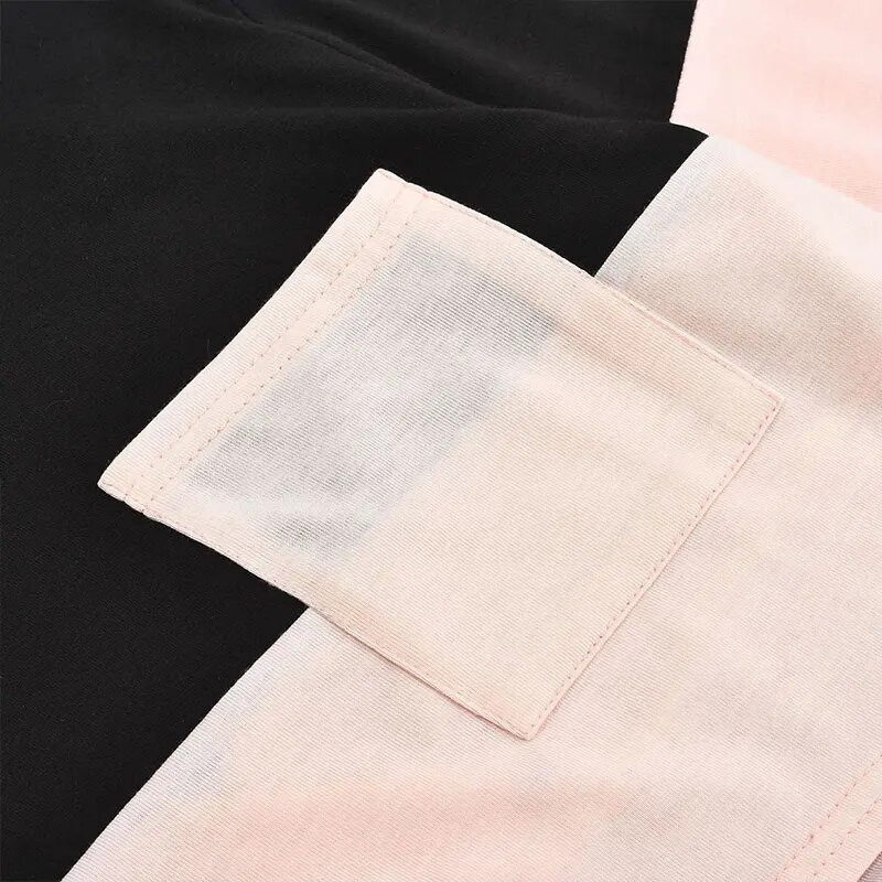 Trudnička odjeća za žene, majice s dojenjem, pune rukave, pruge, kontrastne boje, majice za dojilje, trudnička odjeća 9001