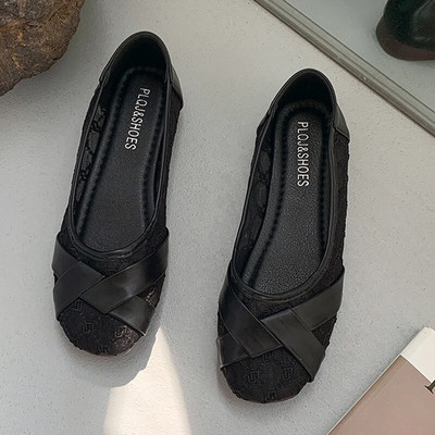 Europa i Amerika Nove mrežaste udobne ravne prozračne cipele sa šiljatim prstima Vjenčane mladenke za svečane zabave Ženske ravne cipele vc4222