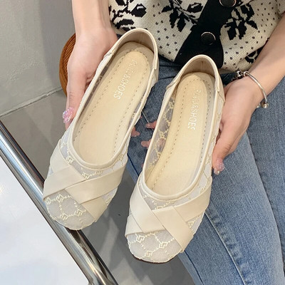 Europa i Amerika Nove mrežaste udobne ravne prozračne cipele sa šiljatim prstima Vjenčane mladenke za svečane zabave Ženske ravne cipele vc4222