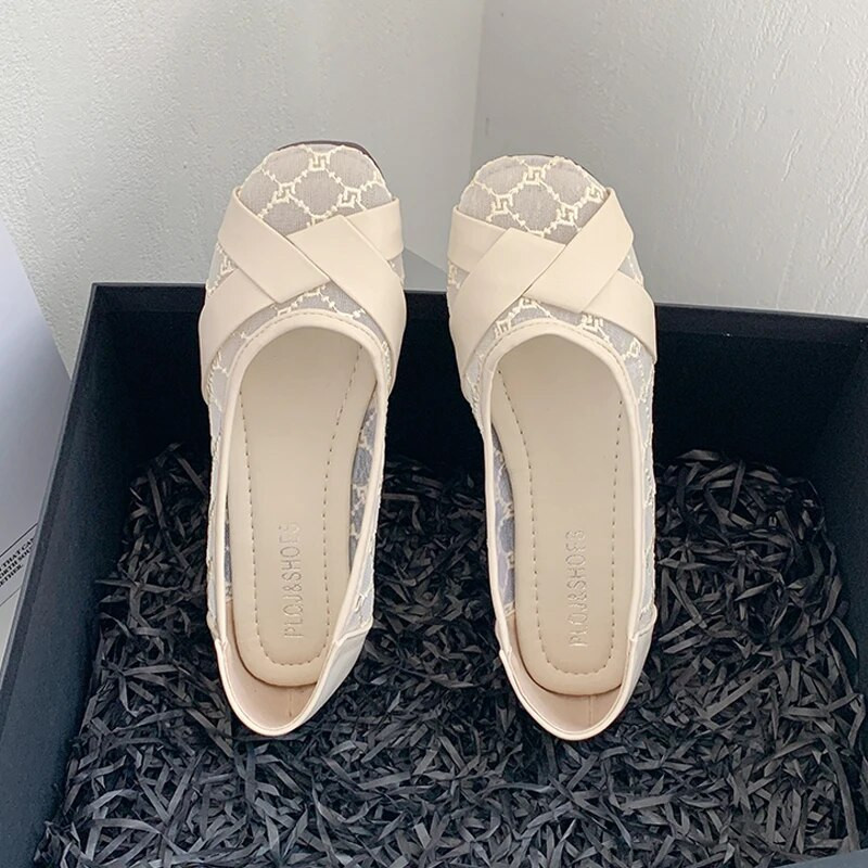 Europa i Amerika Nove mrežaste udobne ravne prozračne cipele sa šiljatim prstima Vjenčane mladenke za svečane zabave Ženske ravne cipele vc4222