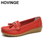 HOVINGE cipele za čamac ženske modne tenisice cipele od s resama za slobodno vrijeme ležerne cipele s okruglim prstima ženske ravne D031