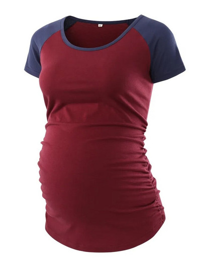 Majica za trudnice Majica kratkih rukava za trudnice Pregnancy Majica kratkih rukava s o-izrezom Majice za nove mame Odjeća Top mama