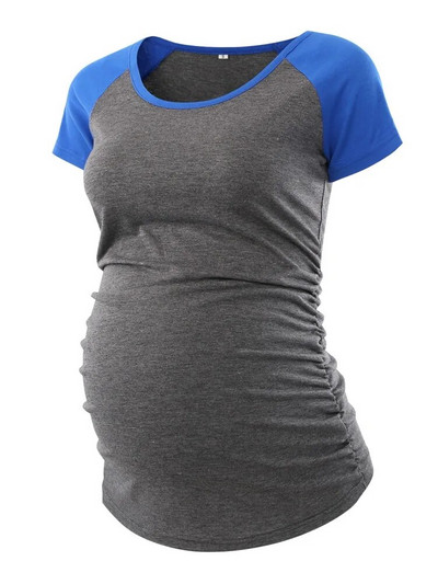 Majica za trudnice Majica kratkih rukava za trudnice Pregnancy Majica kratkih rukava s o-izrezom Majice za nove mame Odjeća Top mama