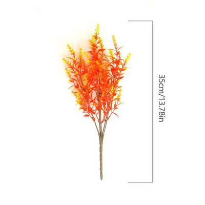 Gypsophila Umjetno cvijeće Grana eukaliptusa Bebe Dah Lažni Buket cvijeća crvene naranče Dekoracija kućnog vjenčanja Jesen