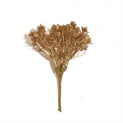 1 hunnik/6 tk Mini kuldne väike jõululillekimp Kunstsiidist lilled pulmakaunistuseks DIY scrapbooking pärg