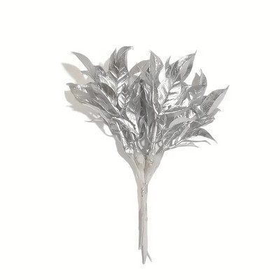 1 hunnik/6 tk Mini kuldne väike jõululillekimp Kunstsiidist lilled pulmakaunistuseks DIY scrapbooking pärg