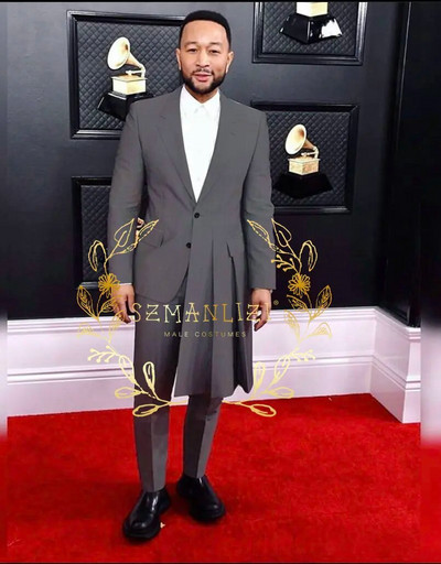 2022. gada jaunums, gaiši pelēks vīriešu kostīms, kostīms, kostīms, līgavainis, līgavainis, līgavainis, līgavainis, kāzas Terno Masculino, 2 dab. (jaka + bikses)