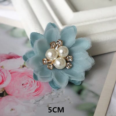 10PCS/Lot 5CM Ručno rađena DIY tkanina Cvijeće Dodaci za kosu Odjevni predmeti Obuća Šeširi Dekoracija