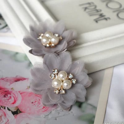 10PCS/Lot 5CM Ručno rađena DIY tkanina Cvijeće Dodaci za kosu Odjevni predmeti Obuća Šeširi Dekoracija