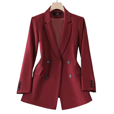 Naujas moteriškas dviejų dalių kostiumas, rudeninis žiemos pilkas juodas oranžinis moteriškas švarkas su kelnėmis, kostiumas biuro moteriškai oficialaus verslo kostiumo rinkinys