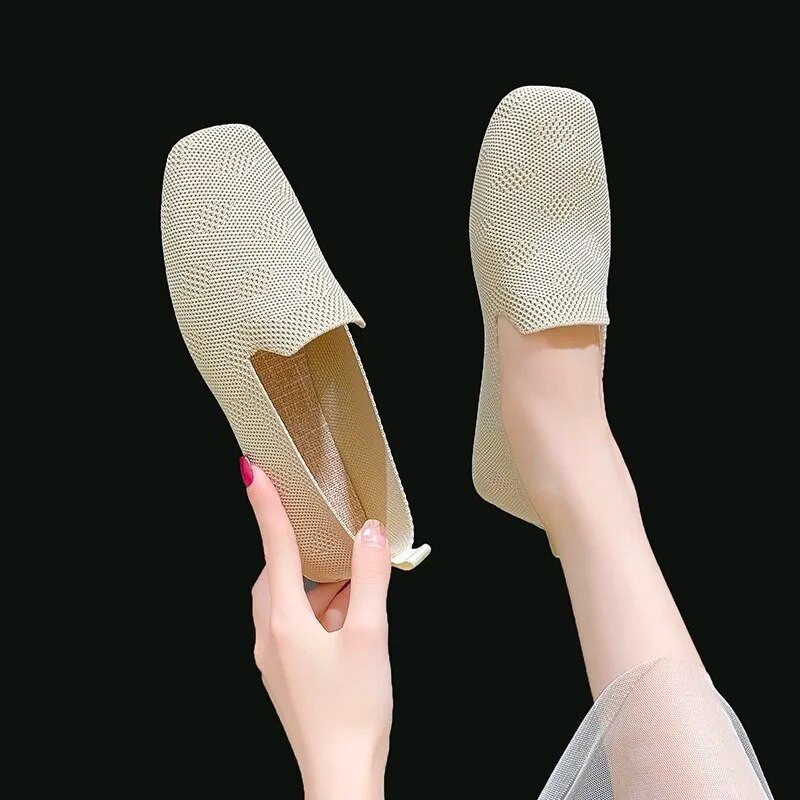Nove mrežaste cipele za čamac iz 2023. Ljetne cipele s četvrtastim prstima Ženske cipele zadaha Ženske cipele za slobodno vrijeme Tenisice za hodanje Ženske dnevne ravne cipele Zapatos Mujer