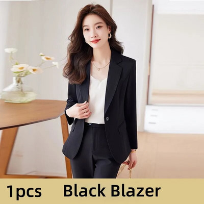 Novi ženski svečani kompleti hlača iz 2023. Ženski žuto-ljubičasto-crveni crni sako sako Hlače za uredske dame Poslovna radna odjeća Set od 2 komada