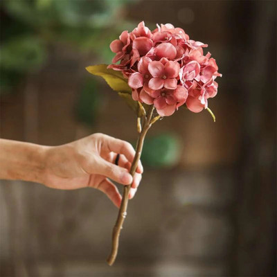 svilena hortenzija umjetno cvijeće vjenčanje dekoracija doma veliko lažno cvijeće hortenzija DIY dekor za hotelske zabave pribor za vijence