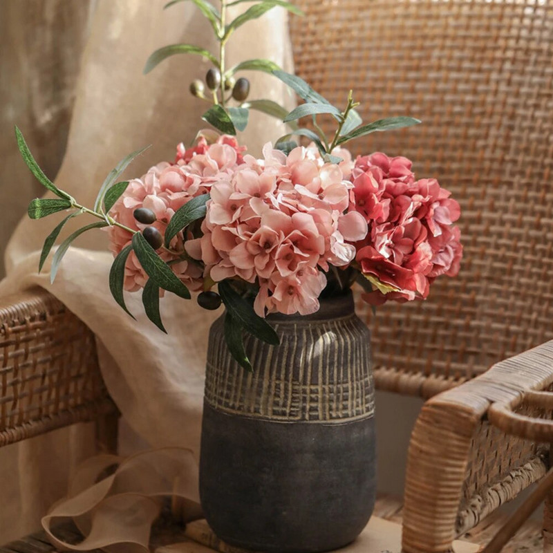 svilena hortenzija umjetno cvijeće vjenčanje dekoracija doma veliko lažno cvijeće hortenzija DIY dekor za hotelske zabave pribor za vijence