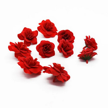 20 части 3,5 см 5 см червени рози Изкуствени цветя Аксесоари за декорация на дома Сватба Направи си сам Цвете за китка Фестивални консумативи