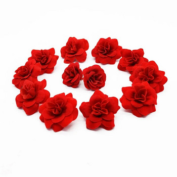20 части 3,5 см 5 см червени рози Изкуствени цветя Аксесоари за декорация на дома Сватба Направи си сам Цвете за китка Фестивални консумативи