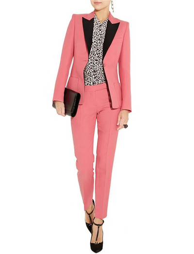 Női üzleti öltönyök női irodai egyenruha női nadrágkosztümök formális női szmoking, vékony 2 részes blézer