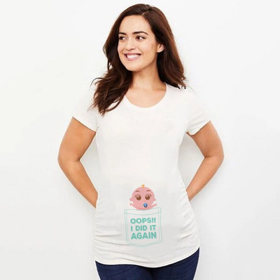 Majica za trudnice Majica s najavom trudnoće Ljeto Ležerna Mama Trudničke bluze Odjeća Basic Mama Clothes