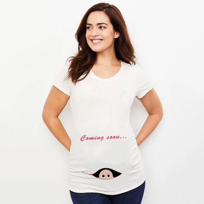 Majica za trudnice Majica s najavom trudnoće Ljeto Ležerna Mama Trudničke bluze Odjeća Basic Mama Clothes