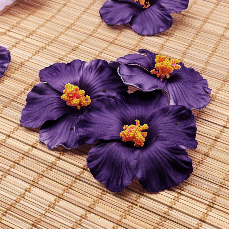 10PCS Hawaii Party Cvijeće hibiskusa Summer Party DIY Dekoracije Umjetno cvijeće Hula Girls Favor Cvijet za ukrašavanje kose