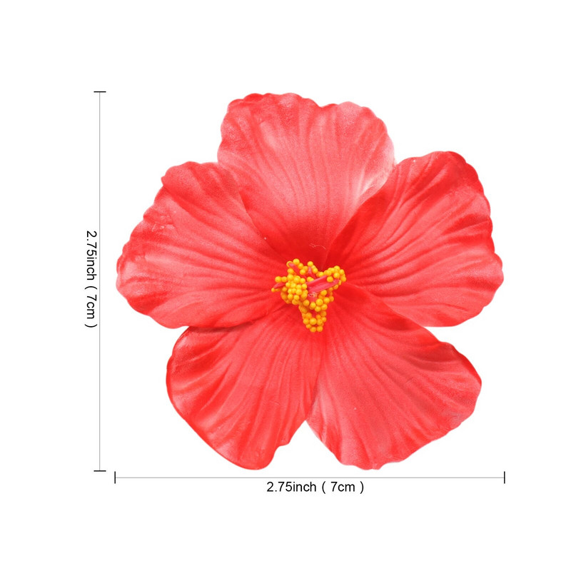 10PCS Hawaii Party Cvijeće hibiskusa Summer Party DIY Dekoracije Umjetno cvijeće Hula Girls Favor Cvijet za ukrašavanje kose